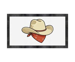 Azeeda 'Cowboy Hat with a Bandana' Pet Feeding Mat (PM00036205)