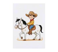 Azeeda 'Cowboy Kid on Horse' Temporary Tattoo - A6 (TO00096571)