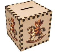 Azeeda 'Cowboy Teddy Bear' Money Box/Piggy Bank (MB00110173)