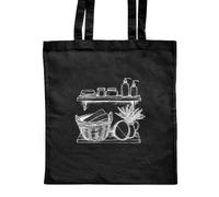 Azeeda 'Cozy Laundry Basket and Soap on a Shelf' Classic Black Tote Shopper Bag (ZB00022991)