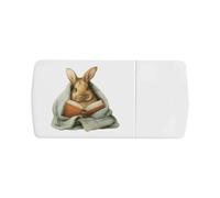 Azeeda 'Cozy Reading Bunny' Pill Box with Tablet Splitter (PI00042137)