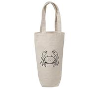Azeeda 'Crab Line Art' Cotton Wine Bottle Gift/Travel Bag (BL00047058)