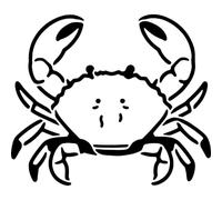 Azeeda 'Crab Line Art' Reusable Stencil - Durable Decorative Template for Painting and Spraying on Walls, Tiles, Wood, Fabric & Craft Projects - S (A6) (WS00082337)
