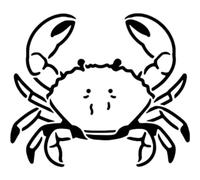 Azeeda 'Crab Line Art' Reusable Stencil - Durable Decorative Template for Painting and Spraying on Walls, Tiles, Wood, Fabric & Craft Projects - M (A5) (WS00082336)