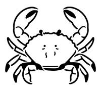 Azeeda 'Crab Line Art' Reusable Stencil - Durable Decorative Template for Painting and Spraying on Walls, Tiles, Wood, Fabric & Craft Projects - XL (A3) (WS00082334)