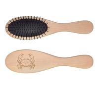 Azeeda 'Crab Line Art' Wooden Hairbrush (HA00061806)