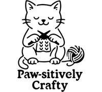 Azeeda 'Crafty Cat' Reusable Stencil - Durable Decorative Template for Painting and Spraying on Walls, Tiles, Wood, Fabric & Craft Projects - L (A4) (WS00061117)