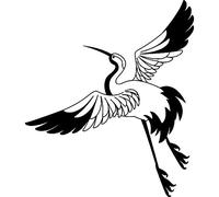Azeeda 'Crane in Flight' Unmounted Rubber Stamp - A8 (RS00021985)