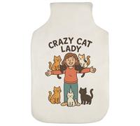 Azeeda 'Crazy Cat Lady Feline Friends' Hot Water Bottle Cover (HW00042486)