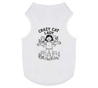 Azeeda 'Crazy Cat Lady Feline Friends' Pet Dog/Cat T-Shirt, S (PT00158117)