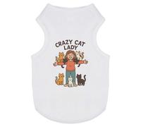 Azeeda 'Crazy Cat Lady Feline Friends' Pet Dog/Cat T-Shirt, S (PT00158121)
