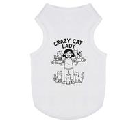 Azeeda 'Crazy Cat Lady Feline Friends' Pet Dog/Cat T-Shirt, XS (PT00158116)