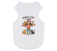 Azeeda 'Crazy Cat Lady Feline Friends' Pet Dog/Cat T-Shirt, XS (PT00158120)
