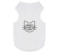 Azeeda 'Crazy Cat Lazy' Pet Dog/Cat T-Shirt, M (PT00072134)