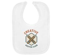 Azeeda 'Creative Sketch Club Artist Art Lover Design' Soft Cotton Baby Bib (BI00067259)