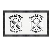 Azeeda 'Creative Sketch Club Artist Drawing Hobby Des' Pet Feeding Mat (PM00032534)