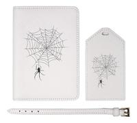 Azeeda 'Creepy Spiderweb' Passport Cover & Luggage Tag Travel Set (PA00033373)