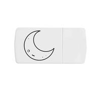 Azeeda 'Crescent Moon Line Art' Pill Box with Tablet Splitter (PI00040567)