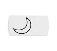 Azeeda 'Crescent Moon Line Art' Pill Box with Tablet Splitter (PI00043931)