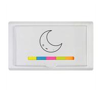 Azeeda 'Crescent Moon Line Art' Sticky Note Ruler Pad (ST00044404)