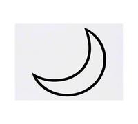 Azeeda 'Crescent Moon Line Art' Temporary Tattoo - Water Resistant, Skin-Safe, Non-Toxic Transfer (TO00103485)