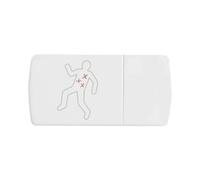 Azeeda 'Crime Scene Outline' Pill Box with Tablet Splitter (PI00038558)