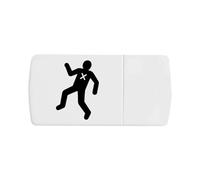 Azeeda 'Crime Scene' Pill Box with Tablet Splitter (PI00038557)