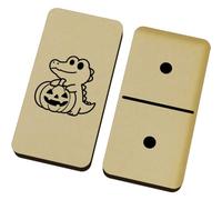 Azeeda 'Crocodile Carving Pumpkin' Domino Set with Box (DM00060470)
