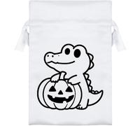 Azeeda 'Crocodile Carving Pumpkin' Satin Gift Bag - 15cm (SB00165364)