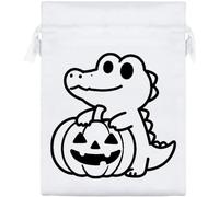 Azeeda 'Crocodile Carving Pumpkin' Satin Gift Bag - 20cm (SB00165366)