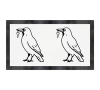 Azeeda 'Crow with Key' Pet Feeding Mat (PM00038618)