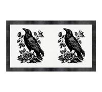 Azeeda 'Crow with Roses' Pet Feeding Mat (PM00038808)