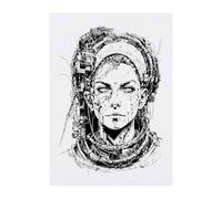 Azeeda 'Crust Punk Cyber Shaman' Temporary Tattoo - A6 (TO00067313)