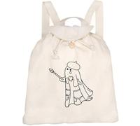 Azeeda 'Crying Cute Ghost Artist' Canvas Rucksack/Backpack (RK00042071)