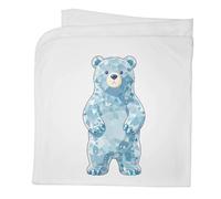 Azeeda 'Crystal Polar Bear' Cotton Baby Blanket/Shawl (BY00048972)
