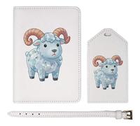 Azeeda 'Crystal Ram' Passport Travel Set - White (PA00042492)