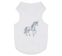 Azeeda 'Crystal Unicorn' Pet Dog/Cat T-Shirt, M (PT00183486)