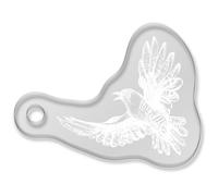 Azeeda 'Cuckoo Bird' Laser-Engraved Clear Shaped Acrylic Keyring/Keychain/Key Fob/Bag Tag (AK00024593)