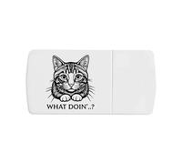 Azeeda 'Curious Cat' Pill Box with Tablet Splitter (PI00042839)