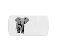 Azeeda 'Curious Elephant' Pill Box with Tablet Splitter (PI00040503)