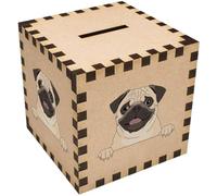 Azeeda 'Curious Pug' Money Box/Piggy Bank (MB00118689)