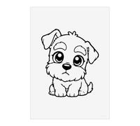 Azeeda 'Curious Schnauzer Dog' Wall Art Poster - A5 Portrait (PP00376070)