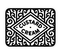 Azeeda 'Custard Cream Biscuit' Clear Premium Vinyl Decal Stickers - Waterproof, Durable & Easy to Apply - for Car Bumpers, Windows, Bins & More - Large (210mm) (DC00172452)