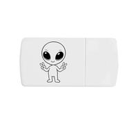 Azeeda 'Cute Alien' Pill Box with Tablet Splitter (PI00038254)