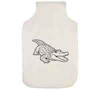 Azeeda 'Cute Alligator Line Art' Hot Water Bottle Cover (HW00046831)