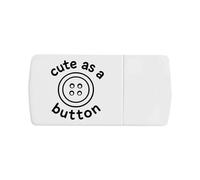 Azeeda 'Cute as a Button' Pill Box with Tablet Splitter (PI00038638)