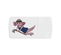 Azeeda 'Cute Axolotl Farmer Gardening Illustration' Pill Box with Tablet Splitter (PI00043558)