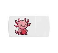 Azeeda 'Cute Axolotl with Heart' Pill Box with Splitter (PI00046218)