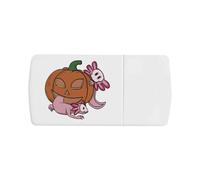 Azeeda 'Cute Axolotl with Pumpkin Autumn Cartoon' Pill Box with Tablet Splitter (PI00043554)