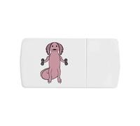 Azeeda 'Cute Axolotl Workout Gym Lifting Weights' Pill Box with Tablet Splitter (PI00043483)